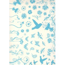 Ref. 78633 - DCQ. FLORES E PASSAROS AZUL CLARO 2135/050